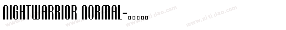 Nightwarrior Normal字体转换